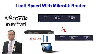 Limit speed in Mikrotik Router (Eng)