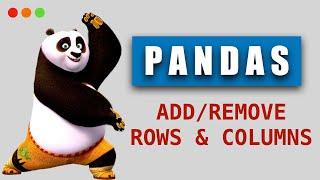 How to Add/Remove Rows and Columns From Pandas DataFrames