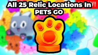 How To Find 25/50 Shiny Relics In Pets Go (Roblox)