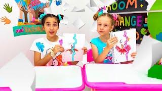 Nastya und Evelyn lernen und spielen Spiele – Zusammenstellung von Videos für Kinder