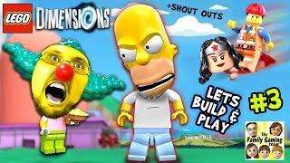 Lets Build & Play LEGO Dimensions #3: MONSTER HOMER in Springfield  (Just Let Me Build The Car Man!)