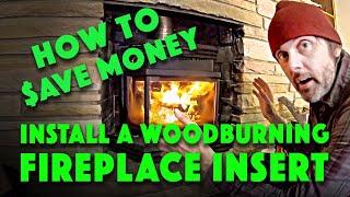 DIY How To Install a Wood Burning Fireplace Insert, Chimney Liner, and Blockoff Plate (Osburn 1800)