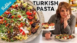 The Most Flavorful Pasta You’ll Ever Make | Layered Turkish Pasta with Garlic Yogurt and Eggplant
