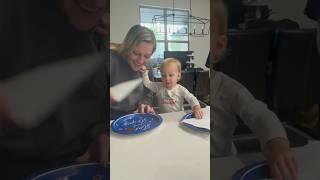 17 month old does viral cookie challenge  #stella #momlife #funny #shorts