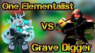 One Elementalist vs Grave Digger Roblox Tower Defense Simulator