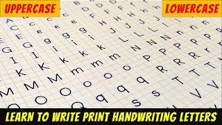 How to write print handwriting letters |  Lowercase and uppercase | Print handwriting practice