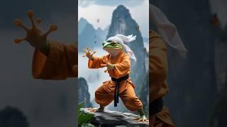 Kung Fu Frog #ai #aiart #animation #mindmotion #flag #baby #funny #aivideo #shorts #youtubeshorts