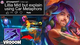 The most ridiculous request so far | Lillia Mid Car Metaphors, Hwei Mid, CRIT Darius, Shroom Teemo