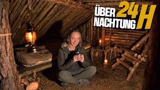 Übernachtung im moosbedeckten Wald| Bushcraft Lager Folge 3