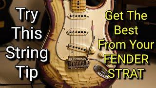 Lets Talk Strings And Try This Tip To Make A Strat Play Better. #stratocaster