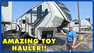 Unusual Toy Hauler Floorplan! 2025 Grand Design Momentum M-Class 344M