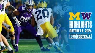 Michigan at Washington | Highlights | Big Ten Football | 10/05/2024