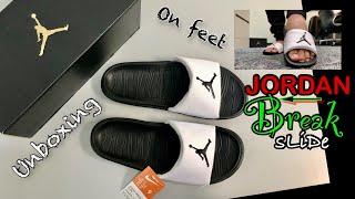 Jordan Break Slide white | unboxing and on feet | Azo Edition