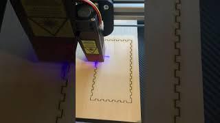 Homemade 3D printed laser engraver / cutter in operation