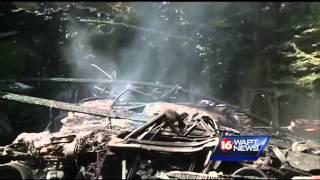 Truck crashes into garage