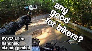 Testing the Feiyu Tech G3 Ultra Handheld steady gimbal on a motorcycle!