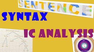 Syntax | Immediate Constituent Analysis | HSA English Examination