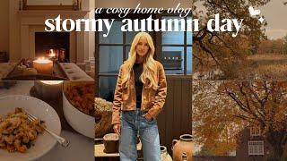 a stormy autumn day at home: a cosy vlog ️