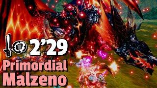 Sword and Shield absolutely bullies Primordial Malzeno | SnS Solo 2'29 | 【MH:Rise Sunbreak】