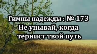 Гимны Надежды № 173 "Не унывай, когда тернист твой путь" | Караоке минус | Христианские песни