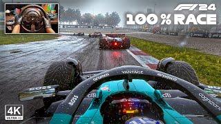 Fernando Alonso's Aston Martin AMR24 - F1 24 100 % Race | Spanish GP Steering Wheel Gameplay