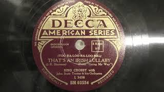 Bing Crosby: That's an Irish Lullaby. (1944).