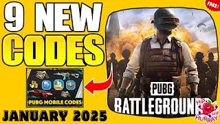 JANUARY UPDATE CODESPUBG MOBILE PROMO CODES 2025 - PUBG MOBILE REDEEM CODES 2025 - PUBG MOBILE COD