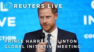 LIVE: Prince Harry speaks at Clinton Global Initiative meeting in New York