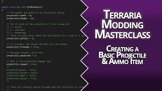 BASIC PROJECTILE & RECIPES - LESSON 05 - TERRARIA MODDING MASTER CLASS