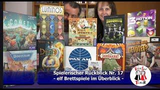 Spielerischer Rückblick Nr. 17 - elf Brettspiele im Überblick - Brettspiel - Die Brettspieltester