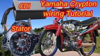 Yamaha Crypton Ignition System wiring tutorial,CDI & Stator wiring Diagram Tutorial.