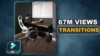 67M VIEWS Video's fisrt 2 Transitions (Filmora tutorial)