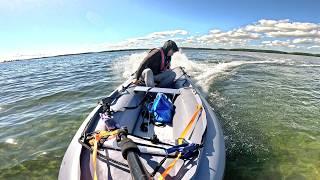 I put a CRAZY maybe broken Outboard on my Inflatable Boat, Saturn HD Kaboat 15