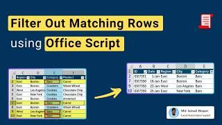 Get Matching Rows Using Office Scripts