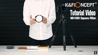 How to Install the K&F Concept ND1000 square filter? / Tutorial Video