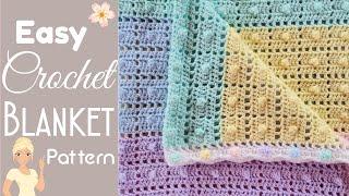 EASY CROCHET BABY BLANKET  Berry Biscuit Baby Blanket | Easy Baby Blanket Crochet