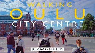 Oulu Walk: City Centre, July 2023, Finland [4K]