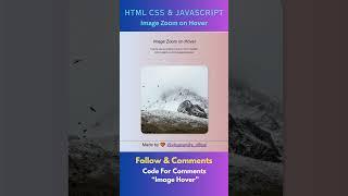 Image Zoom On Hover Effect Using HTML CSS | Image Zooming Hover Effect | HTML CSS