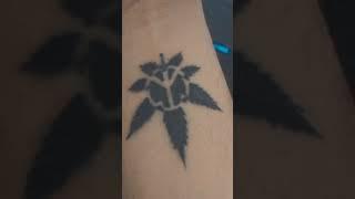 weed tattoo - hemp leaf tattoo #shorts #youtubeshorts #ytshort #high #weed #peace #tattoo