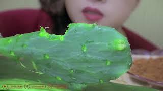 ASMR PRICKLY PEAR CACTUS CHALLENGE , CRUNCHY EATING SOUNDS | LINH-ASMR