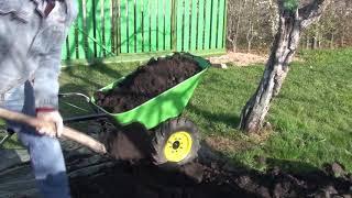 SUPER!Самоходная садовая тачка в работе! Возим сапропель!Test my self-propelled garden car!