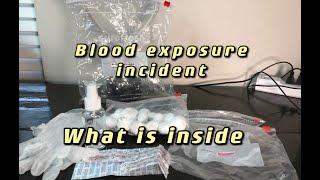 Cosmetology  -- blood exposure incident service 。what is inside? 第三个手操包里面包含什么？