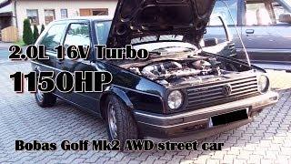 Brutal Golf Mk2 1150HP 16V Turbo Acceleration from Boba-Motoring!!! Full Video