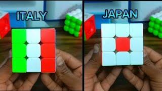 Making Flags Of All Countries With Rubik's Cube! #cubing #nationalflags #rubikscube #speedcube