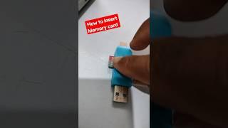 How to insert Memory Card in Card Reader to Laptop #macnitesh #memorycard