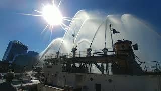 NYC Fire Fighter, the most award-decorated and powerful fireboat in the world came to Boston!