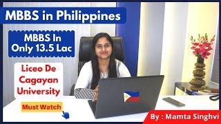 MBBS In Philippines 2021 | Low Budget | (Liceo De Cagayan University )