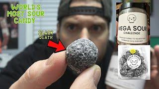 “Black Death” Mega Sour Challenge (World’s Most Sour Candy) | L.A. Beast