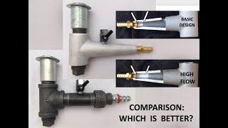 Direct Comparison of 3 types of Harbor Freight Blast Cabinet Upgrade Metering Valves