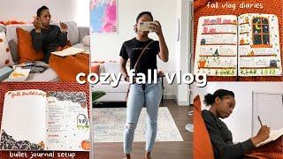 FALL VLOG  | fall movies marathon, reading bullet journal setup, shopping